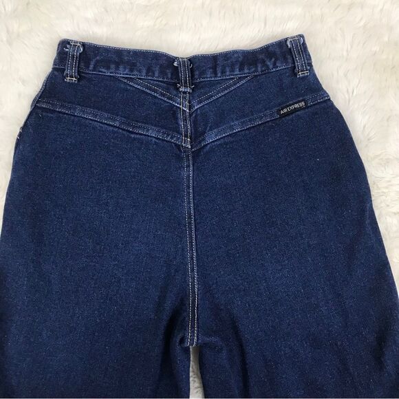 Vintage 50s Bareback Tapered Leg Cuffed Mom Jean‎ Rockabilly Dark Wash Size 0 - Picture 9 of 13